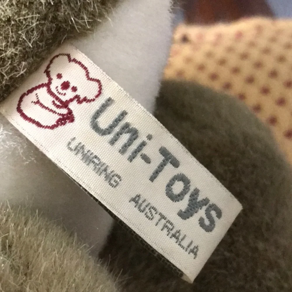 Vintage kangaroo plush stuffed with baby in pouch 11 inches
